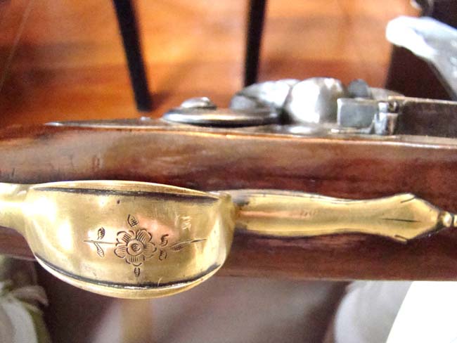 An historically important Brass barreled flintlock blunderbuss owned by Alexander Speirs of Elderslie, Scotland, circa 1755-1760. — image 9